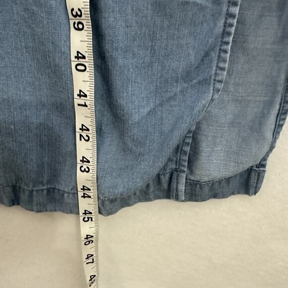 Universal Thread Chambray Midi Maxi Dress Womens L Blue Belted Strappy Y2K - Picture 10 of 13